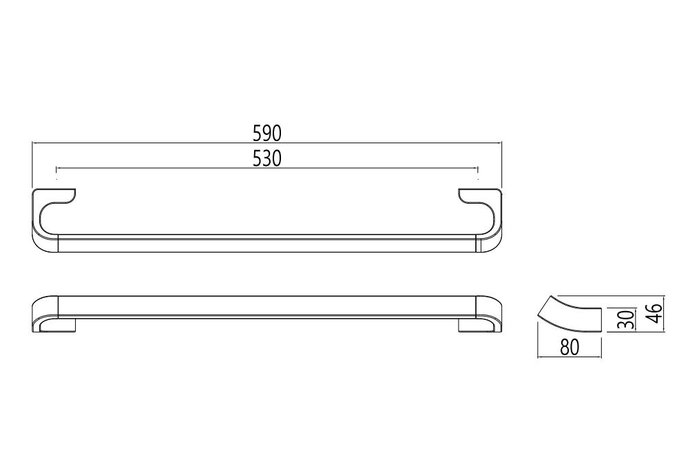 Thanh treo khăn Krene KH-530S-1 - Ảnh 3