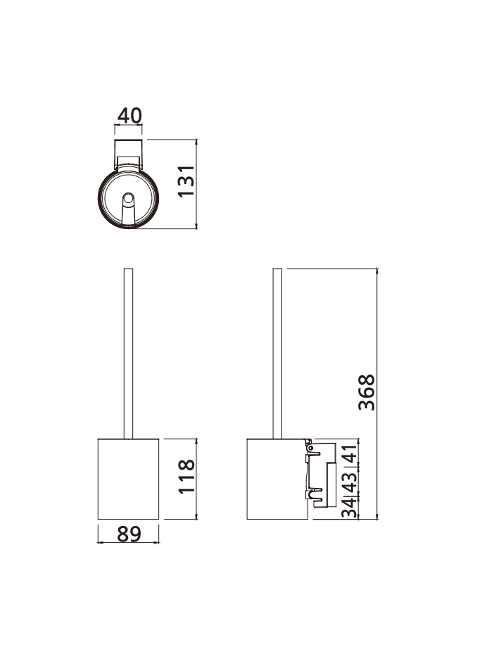 Bộ chổi vệ sinh toilet và thùng đựng bằng nhựa Krene N-1303 - Ảnh 4