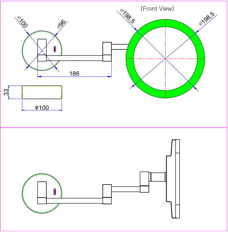 Gương trang điểm Krene (Có LED) SM-S017LED-AG - Ảnh 3